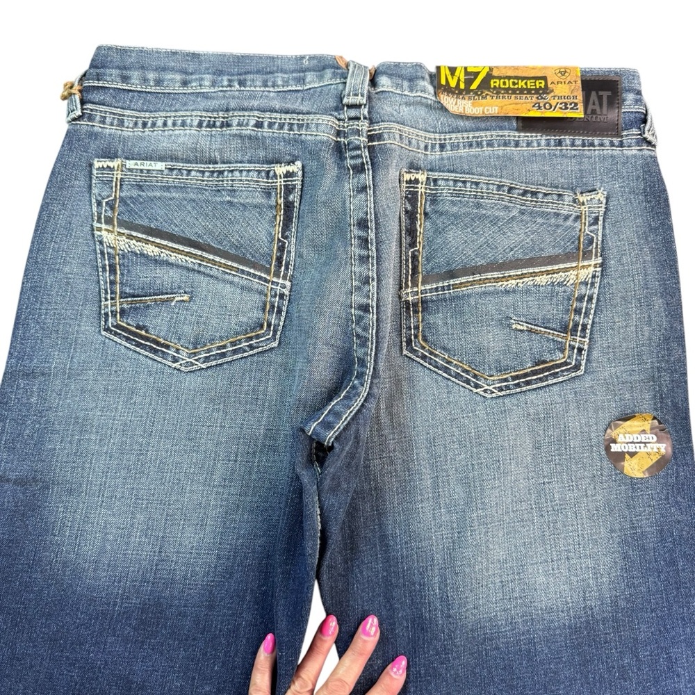 Ariat Men's Light Blue Bootcut Jeans - Picture 9 of 14